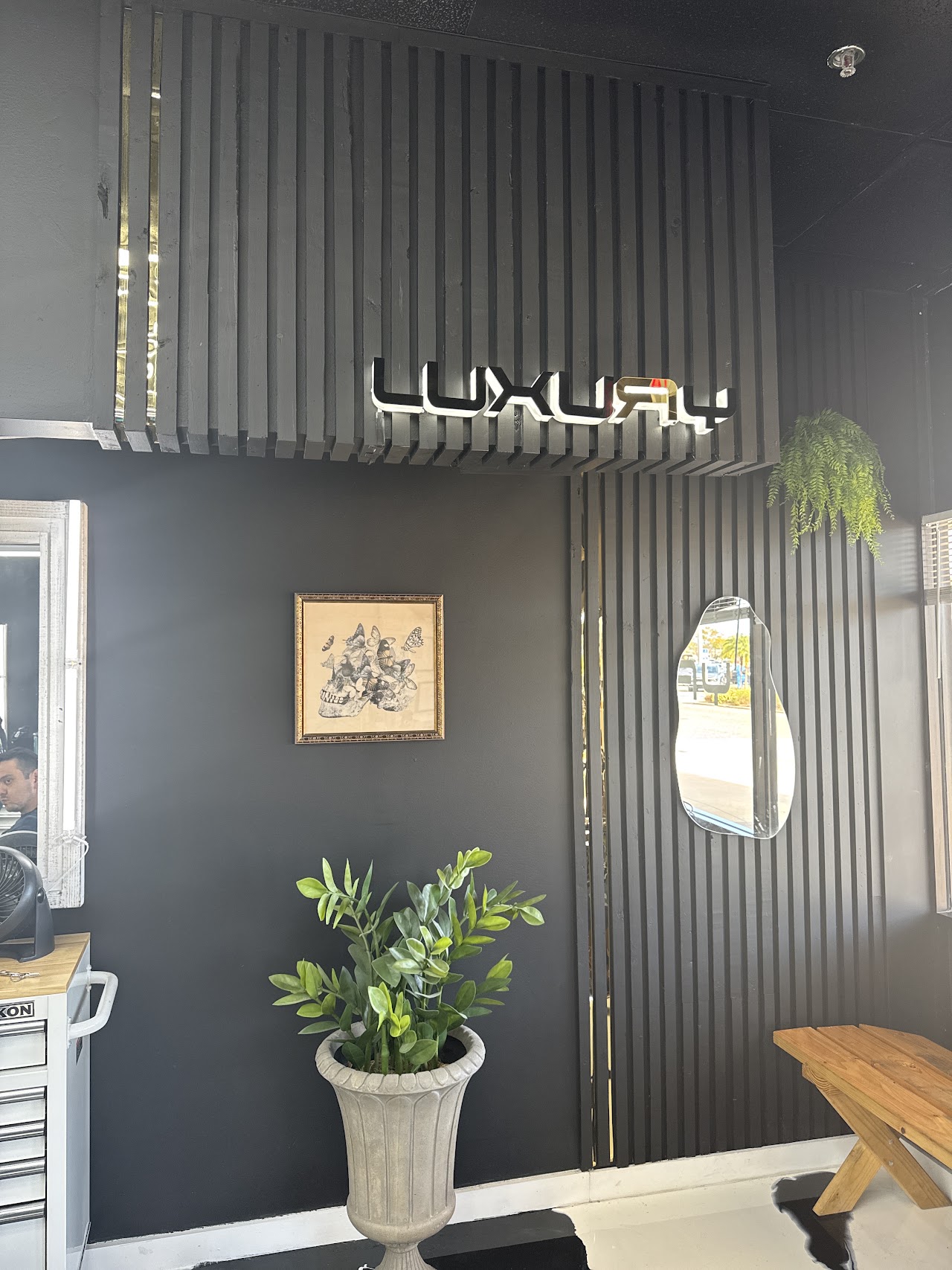 Luxury Barber Shop signage